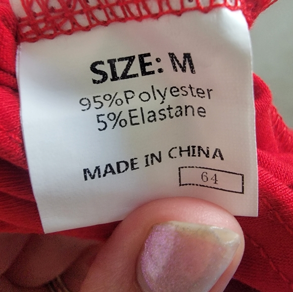 Red scrunch t shirt tank dress - Picture 4 of 4